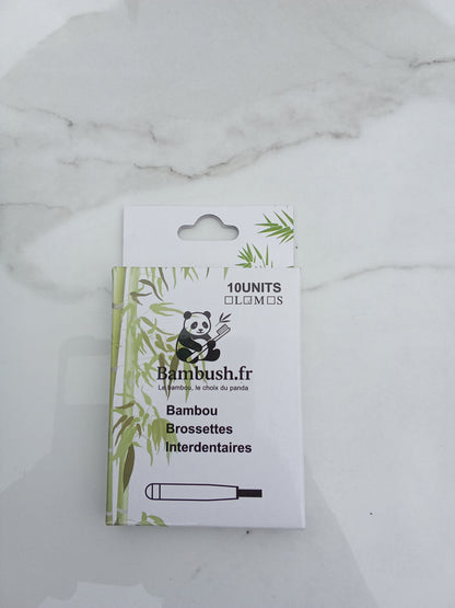 Brossettes interdentaires en bambou – Pack de 10  Bambush